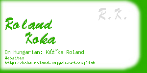 roland koka business card